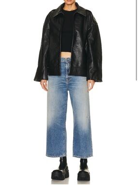 R13 D’Arcy ankle Jean in Irving blue